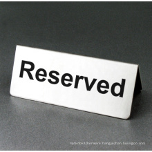 Restaurant Stainless Steel Reserved Table Sign